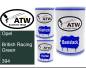 Preview: Opel, British Racing Green, 394: 500ml Lackdose + 500ml Klarlack + 250ml Härter - Set, von ATW Autoteile West.